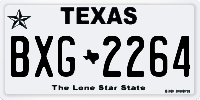 TX license plate BXG2264