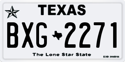 TX license plate BXG2271