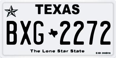 TX license plate BXG2272