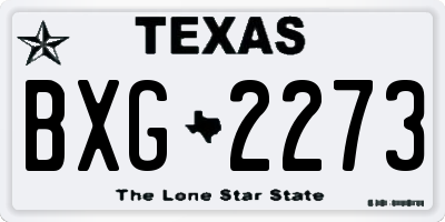TX license plate BXG2273
