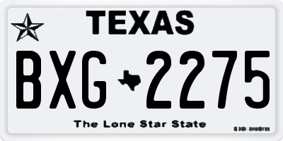 TX license plate BXG2275