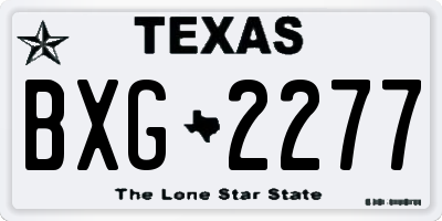 TX license plate BXG2277
