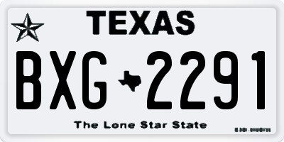 TX license plate BXG2291