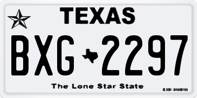 TX license plate BXG2297