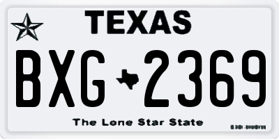 TX license plate BXG2369