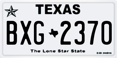 TX license plate BXG2370