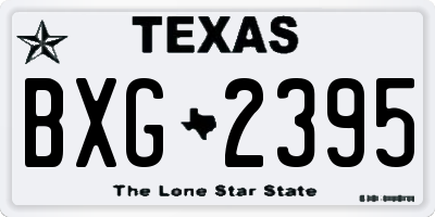 TX license plate BXG2395