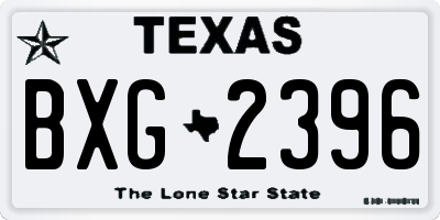 TX license plate BXG2396