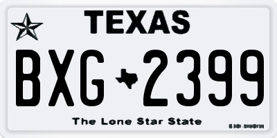TX license plate BXG2399