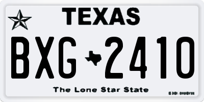 TX license plate BXG2410