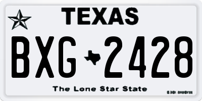 TX license plate BXG2428