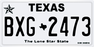 TX license plate BXG2473