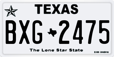 TX license plate BXG2475