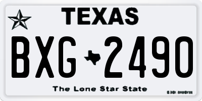 TX license plate BXG2490