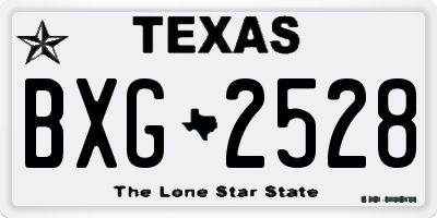 TX license plate BXG2528