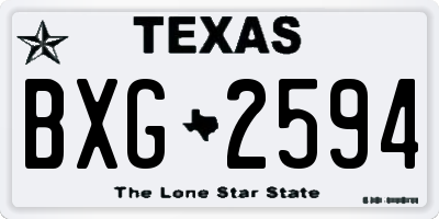 TX license plate BXG2594