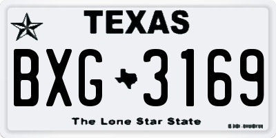 TX license plate BXG3169