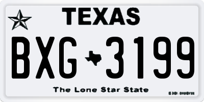 TX license plate BXG3199