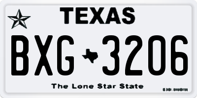 TX license plate BXG3206