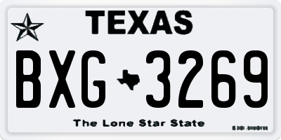 TX license plate BXG3269