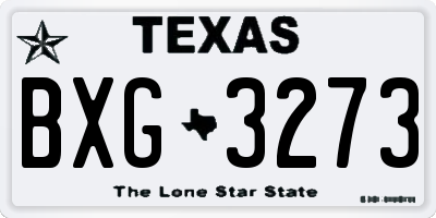 TX license plate BXG3273
