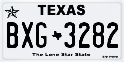 TX license plate BXG3282