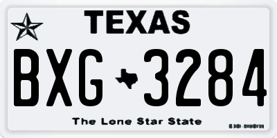 TX license plate BXG3284