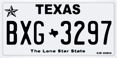 TX license plate BXG3297