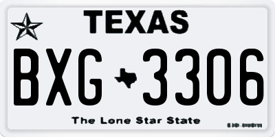TX license plate BXG3306
