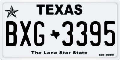 TX license plate BXG3395