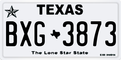 TX license plate BXG3873