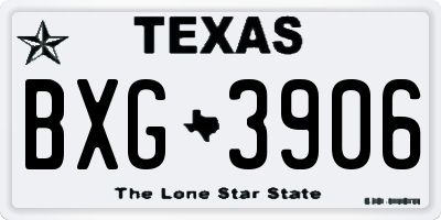 TX license plate BXG3906