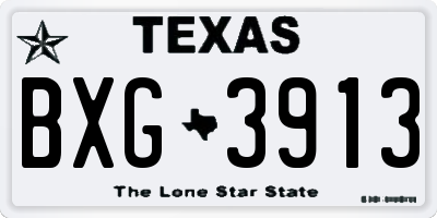 TX license plate BXG3913