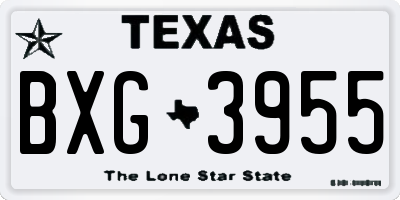 TX license plate BXG3955