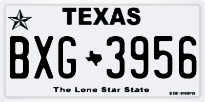 TX license plate BXG3956