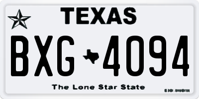 TX license plate BXG4094