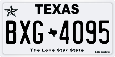 TX license plate BXG4095