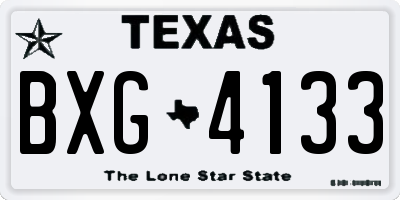 TX license plate BXG4133