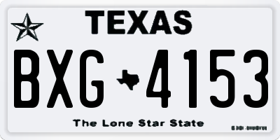 TX license plate BXG4153