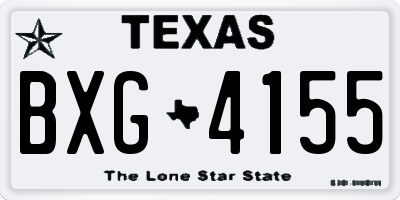 TX license plate BXG4155