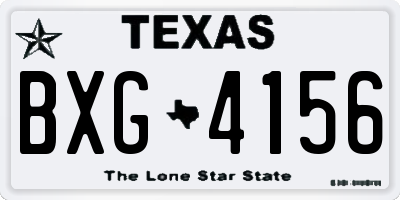 TX license plate BXG4156