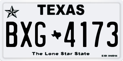 TX license plate BXG4173
