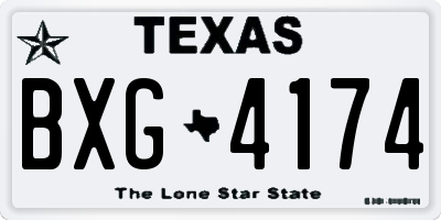 TX license plate BXG4174