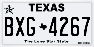 TX license plate BXG4267