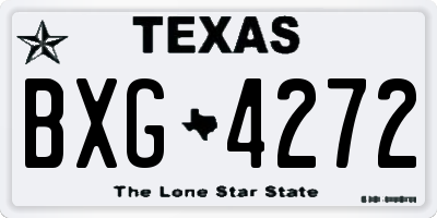 TX license plate BXG4272