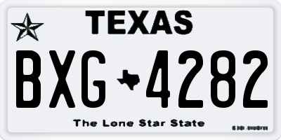 TX license plate BXG4282