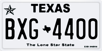 TX license plate BXG4400