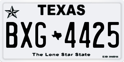 TX license plate BXG4425