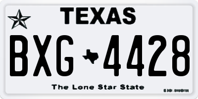 TX license plate BXG4428