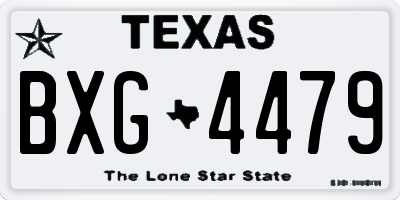TX license plate BXG4479
